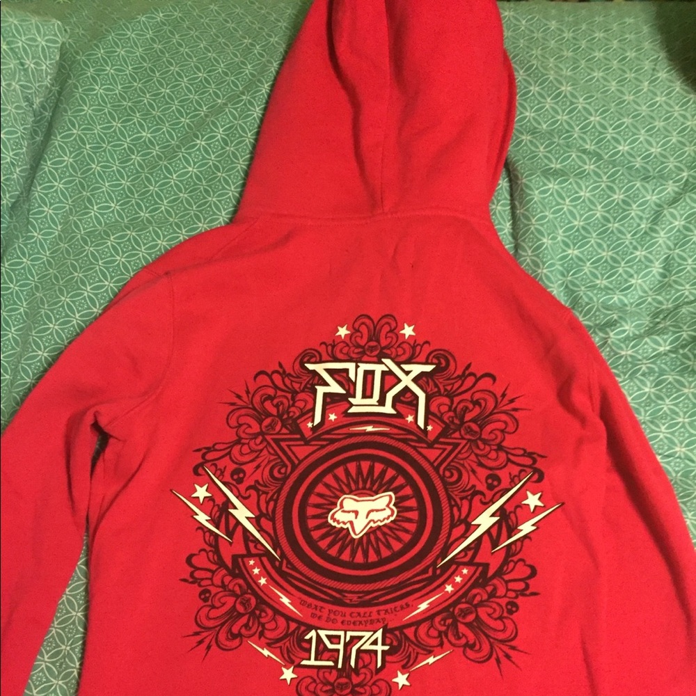 Pink Fox racing zip up hoodie